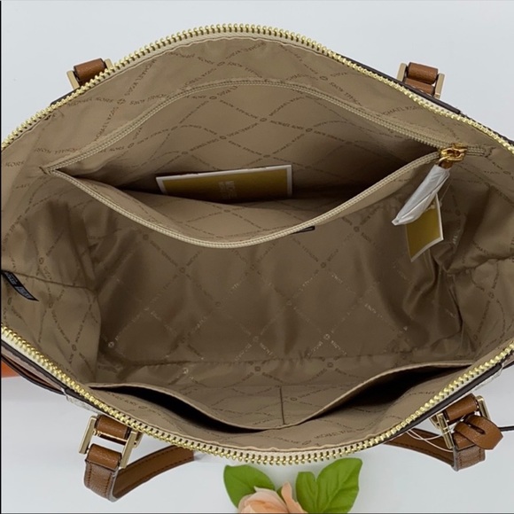 MICHAEL KORS CHARLOTTE LARGE TOP ZIP TOTE - Picture 11 of 15